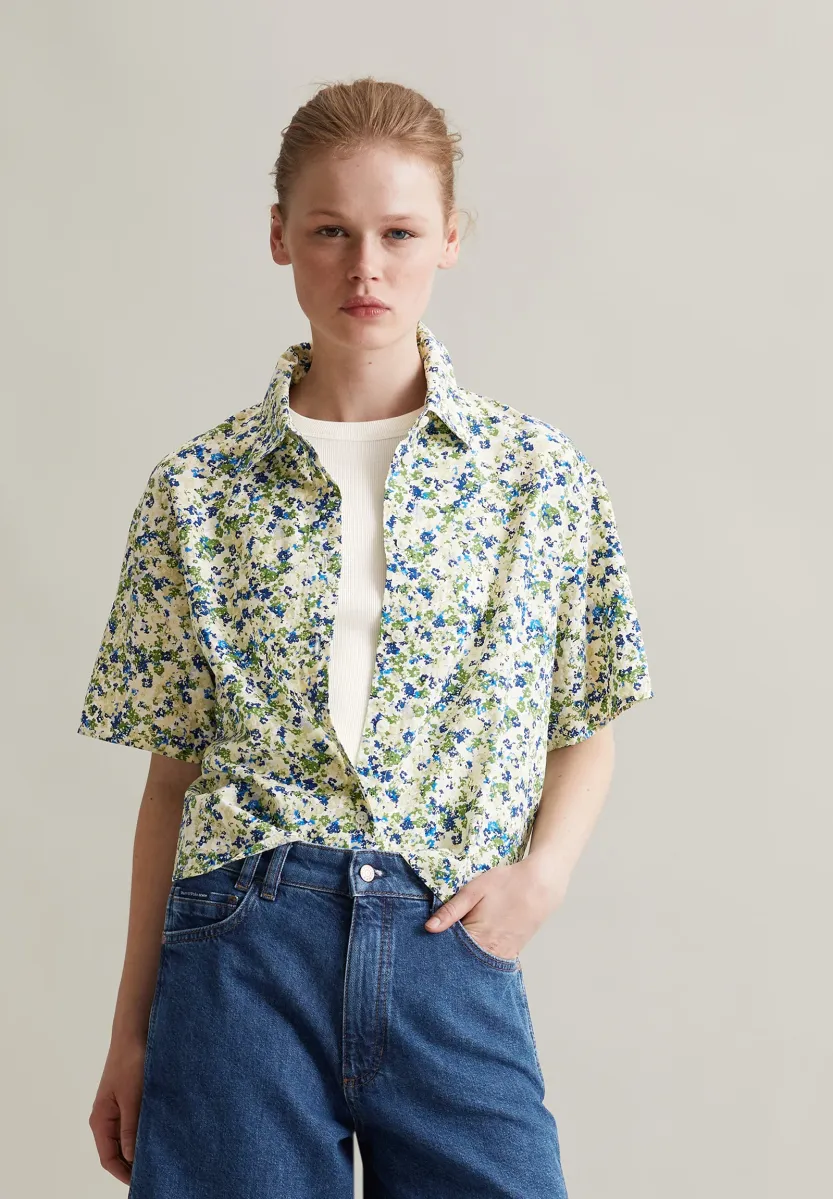 KURZARM - Hemdbluse - medium blue