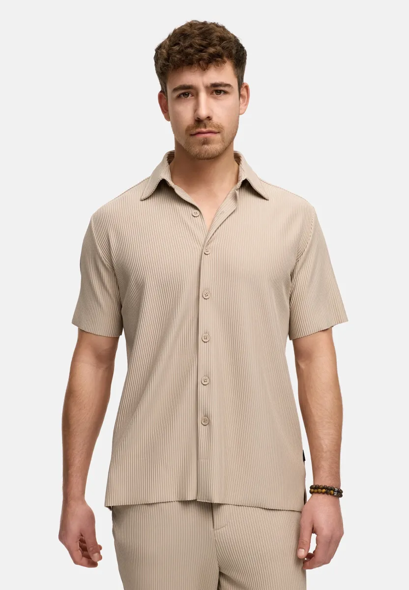 KURZARM INLAMGO - Hemd - simply taupe