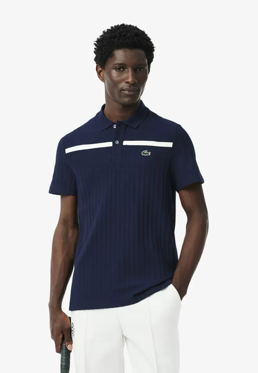 KURZARM - Poloshirt - bleu marine blanc
