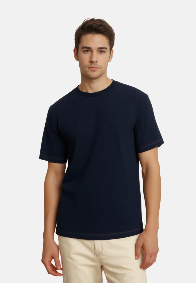KURZARM - T-Shirt basic - dunkelblau