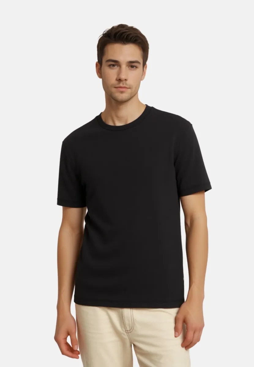 KURZARM - T-Shirt basic - schwarz