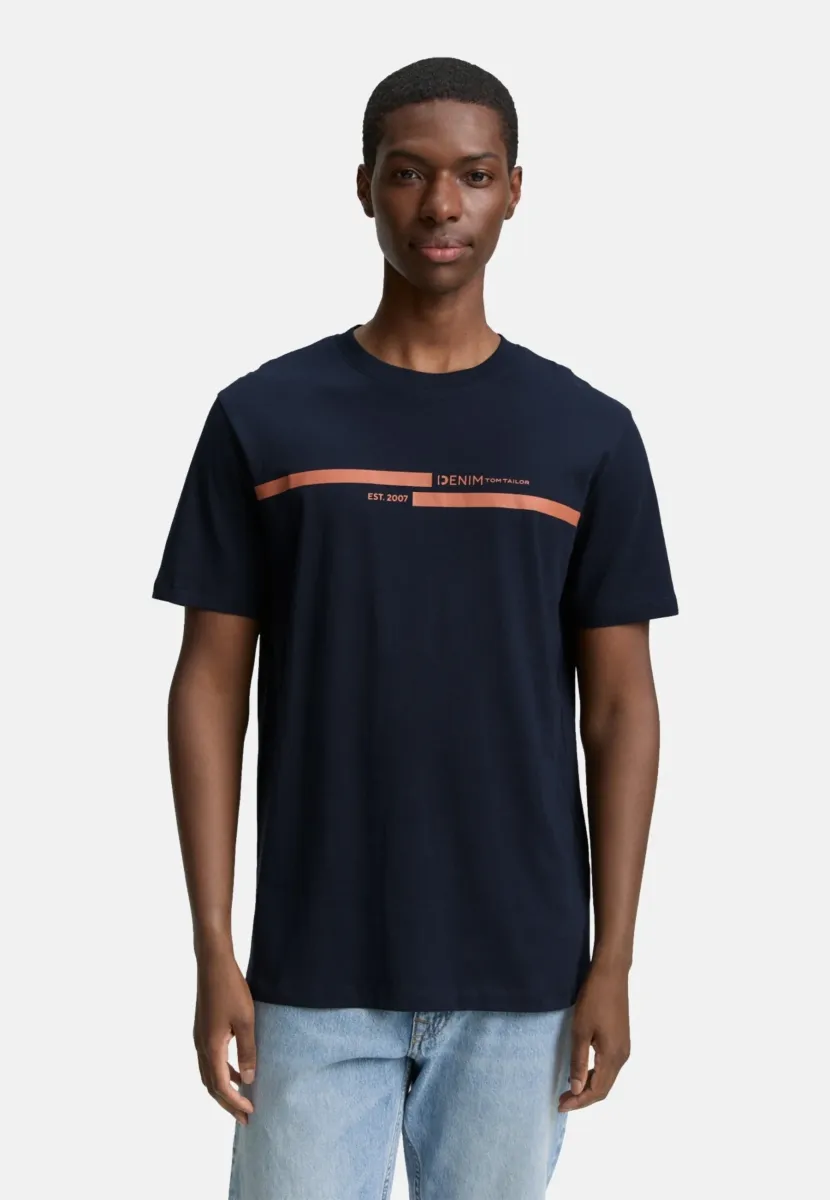 KURZARM - T-Shirt print - dunkelblau
