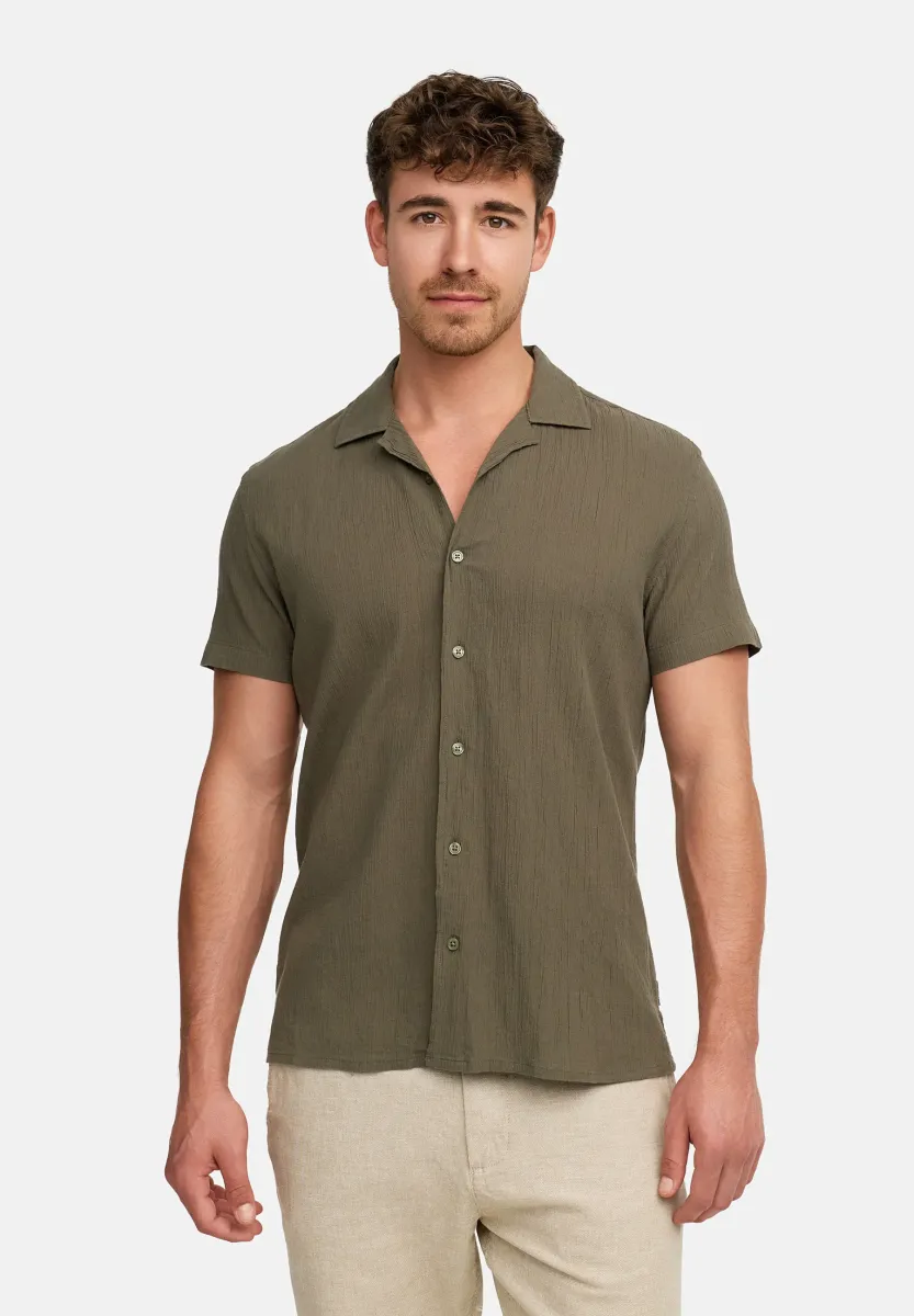 KURZARM WAY - Hemd - covert green