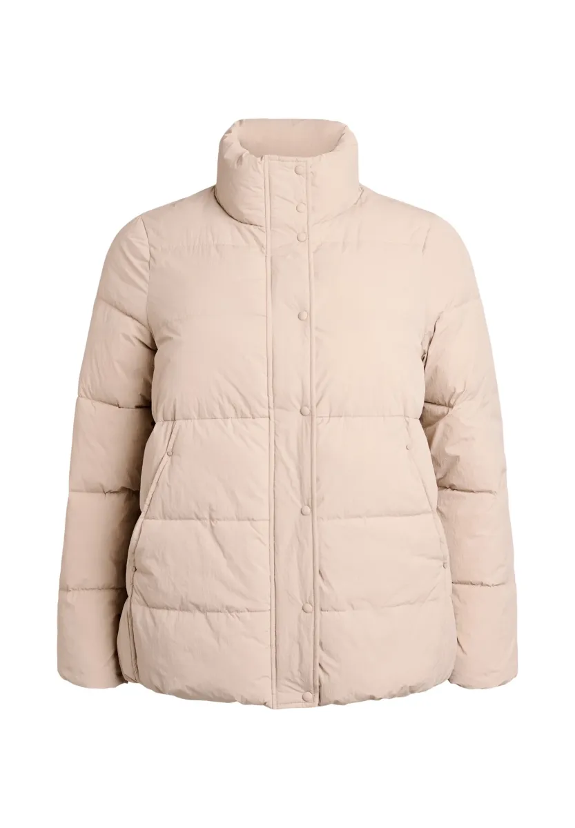 KURZE GEPOLSTERTE PUFFER MIT HOHEM KRAGEN - Winterjacke - simply taupe