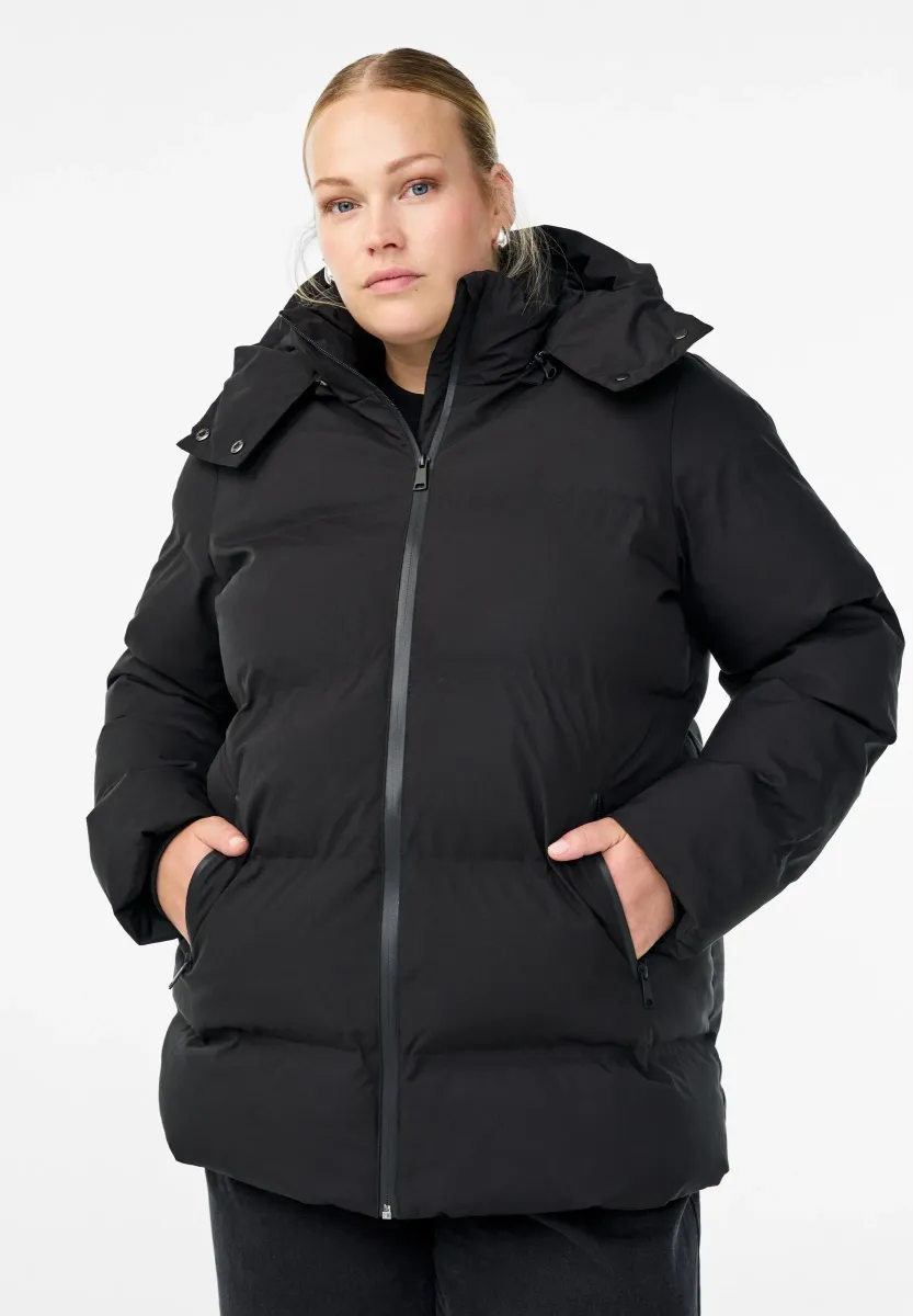 KURZE MIT ABNEHMBARER KAPUZE - Winterjacke - black