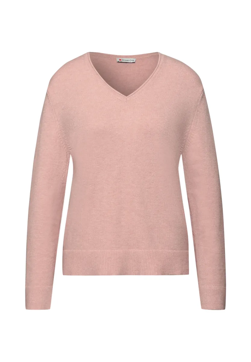 KUSCHELIGER V-NECK - Strickpullover - rosa