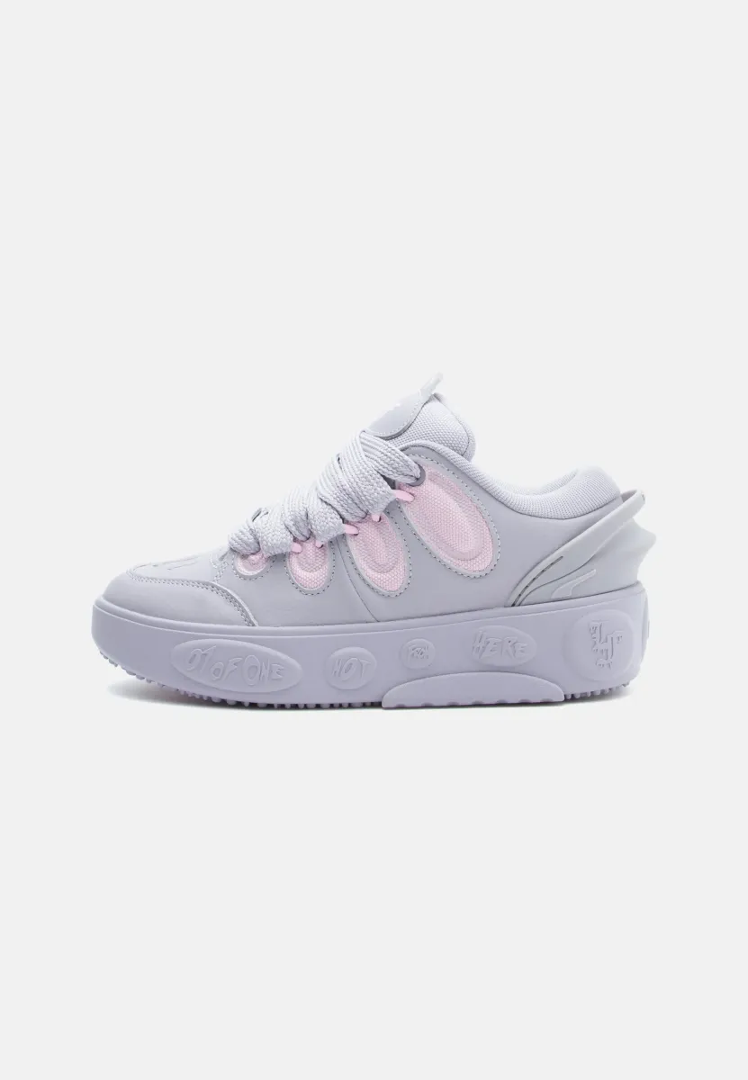 LA FRANCÉ WOLF JR UNISEX - Basketballschuh - vibrant silver-coloured/pink