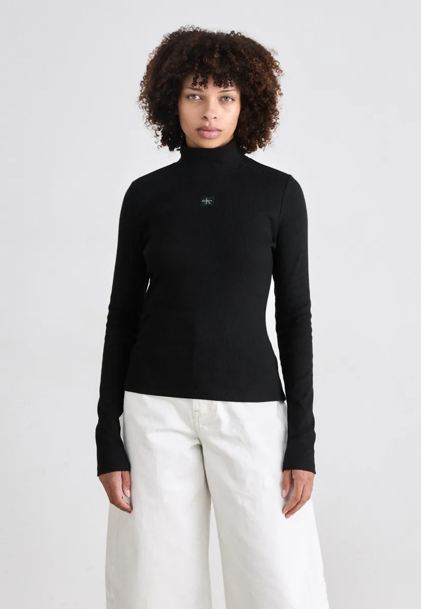 LABEL TURTLENECK - Langarmshirt - black