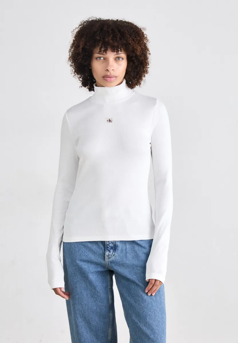 LABEL TURTLENECK - Langarmshirt - brilliant white