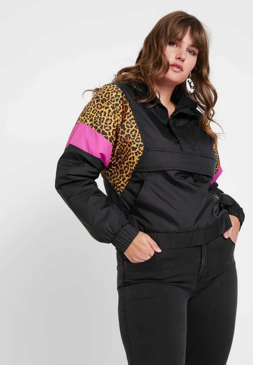 LADIES MIXED PULL OVER JACKET - Übergangsjacke - black