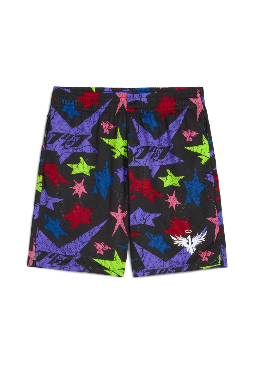 LAMELO STAR VISION - Kurze Sporthose - puma black-aop