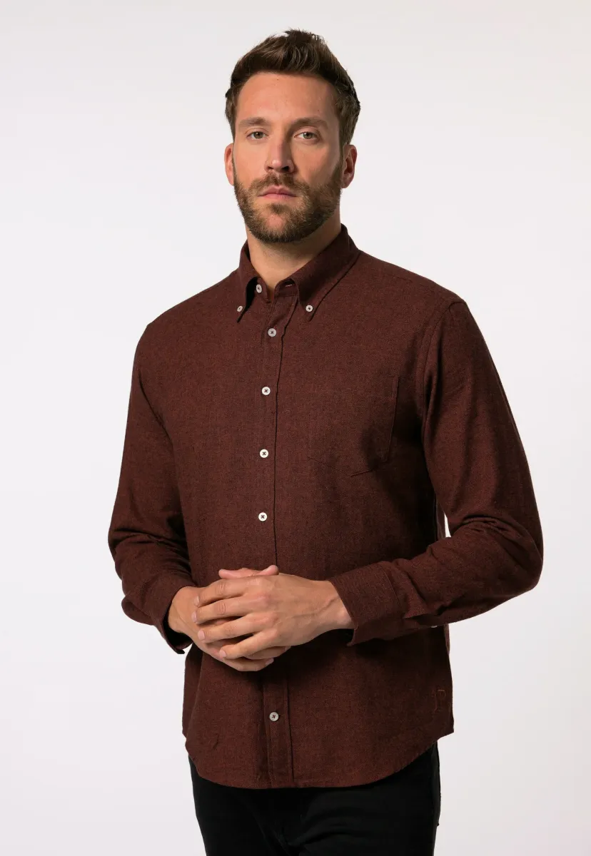 LANGARM BUTTONDOWN-KRAGEN MODERN FIT BIS 8 XL - Hemd - earth