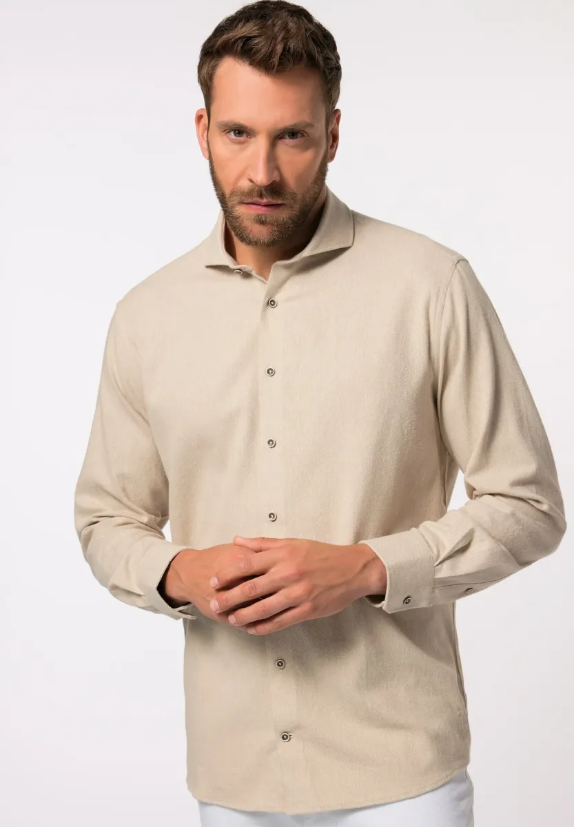LANGARM HAI-KRAGEN COMFORT FIT BIS 8 XL - Hemd - nature