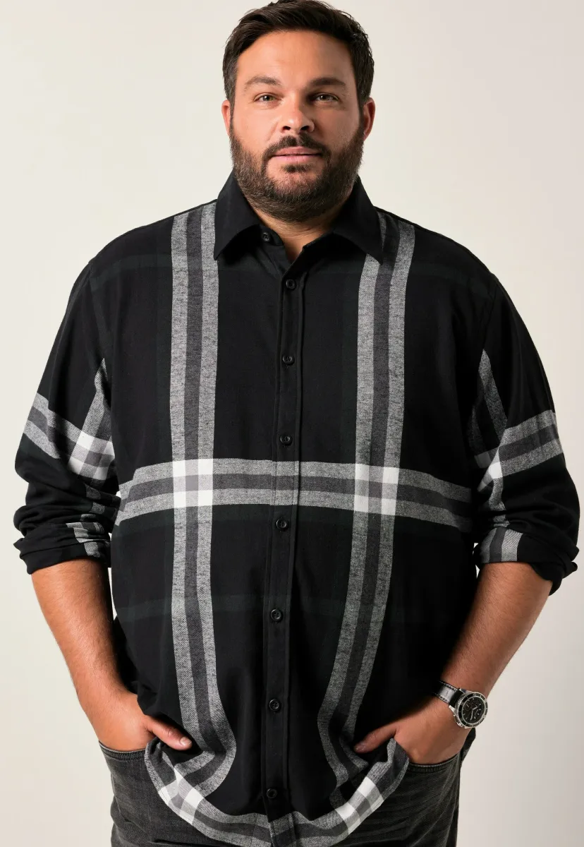 LANGARM - Hemd - black