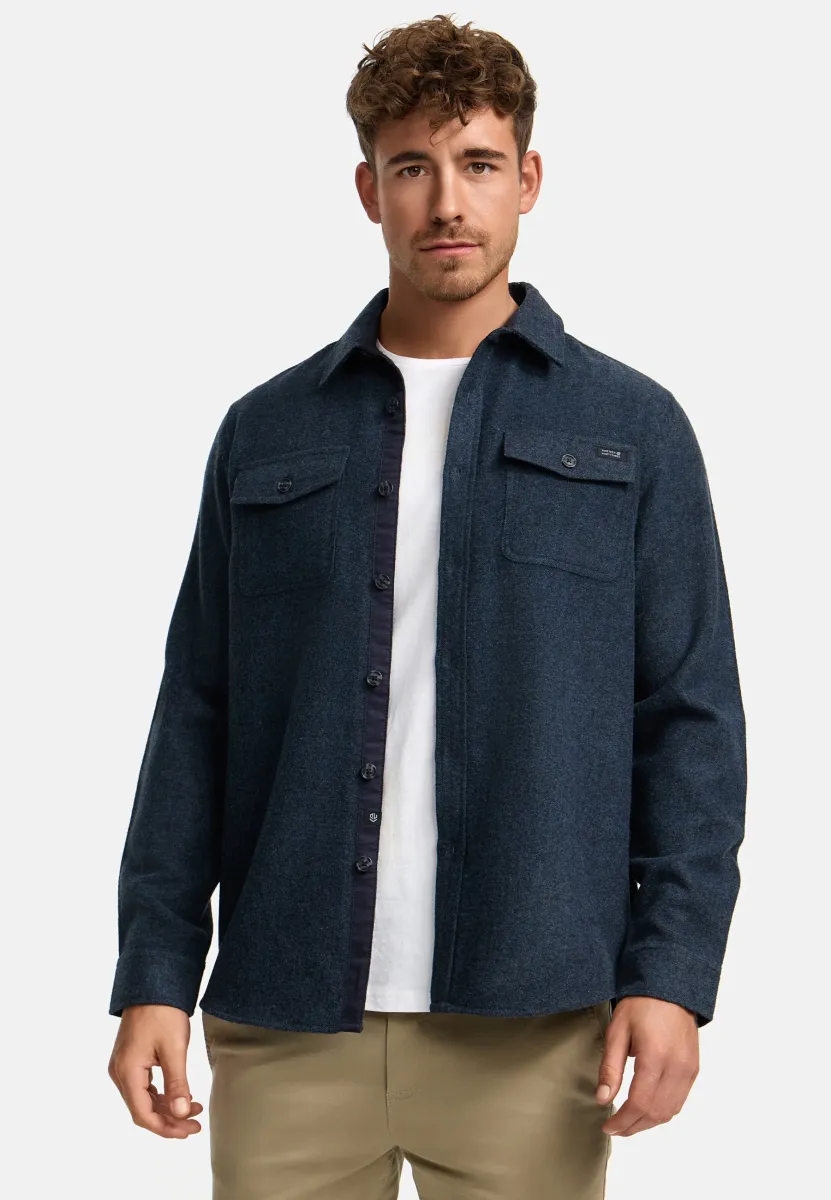 LANGARM - Hemd - navy mix