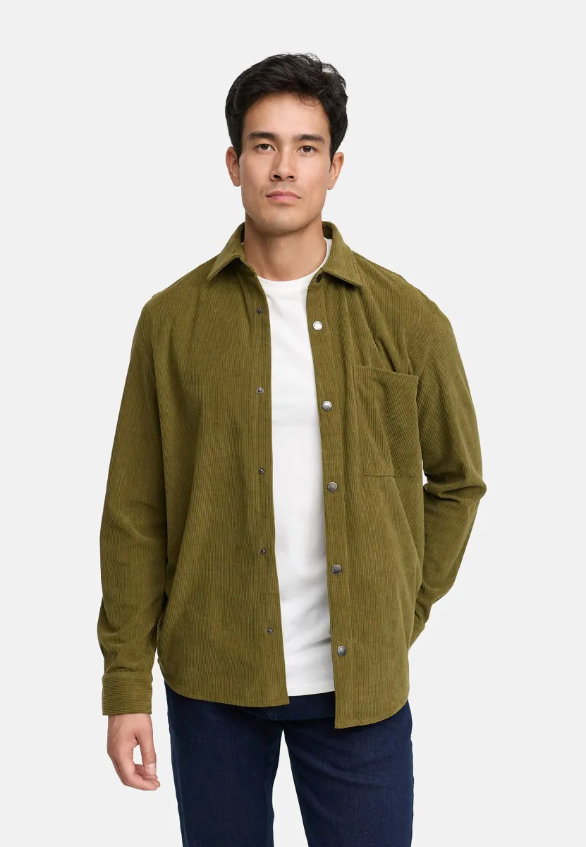 LANGARM INNEMOTO - Hemd - dark olive
