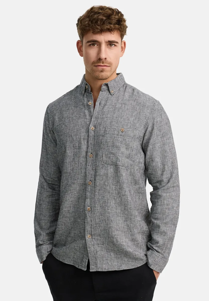 LANGARM INNIELL - Hemd - black