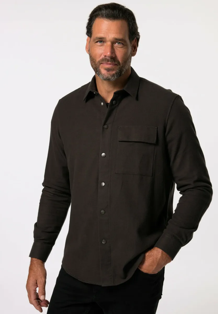 LANGARM KENTKRAGEN - Hemd - deep black