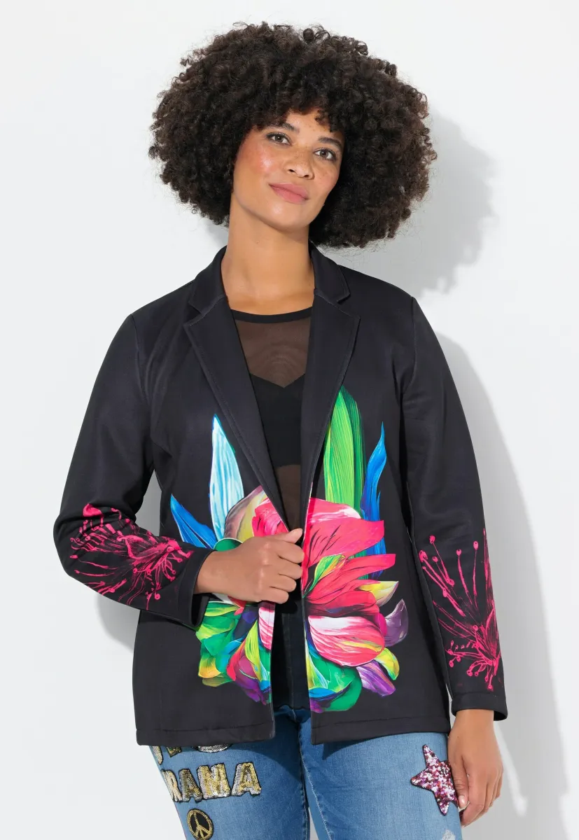 LANGARM MIT BLUME COLOR - Blazer - black