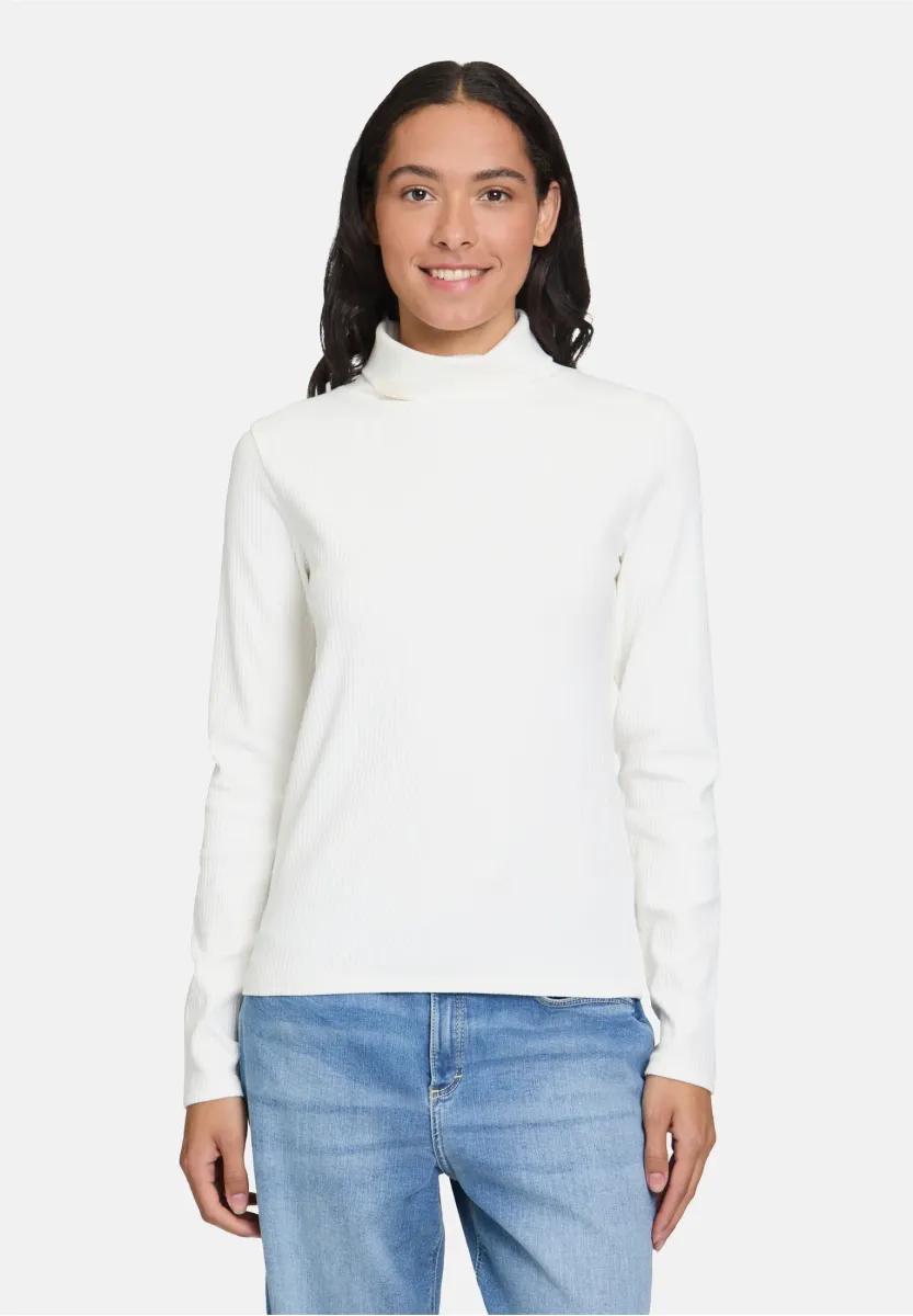 LANGARM-MIT KRAGEN - Strickpullover - rohweiß