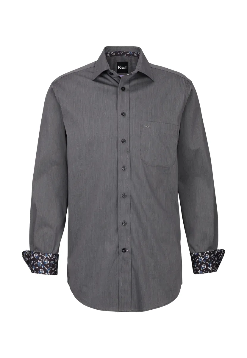 LANGARM REGULAR FIT - Hemd - dark grey