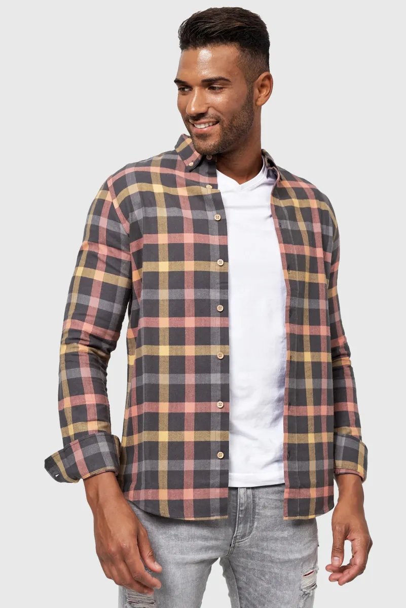 LANGARM RIVERSIDE - Hemd - dk grey