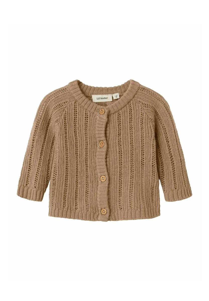 LANGARM - Strickjacke - tan