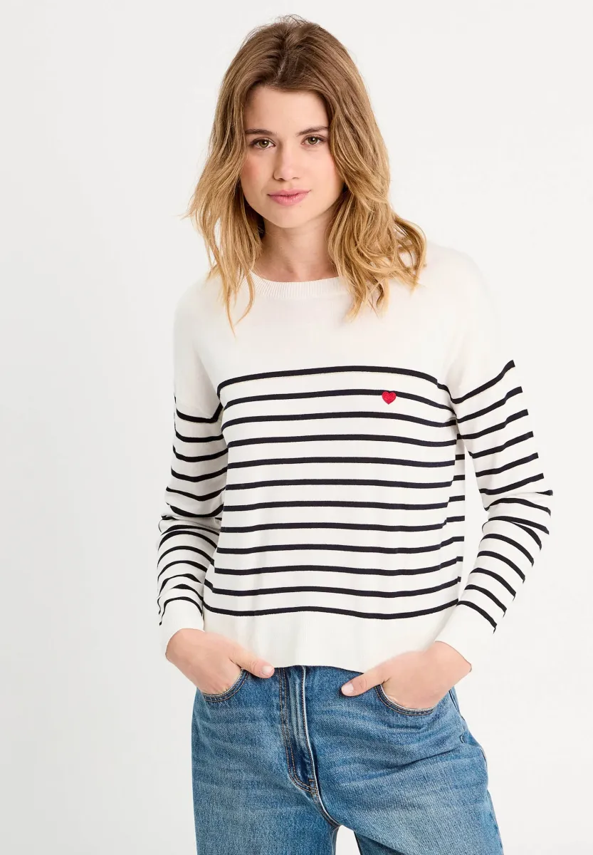 LANGARM - Strickpullover - bleu marine