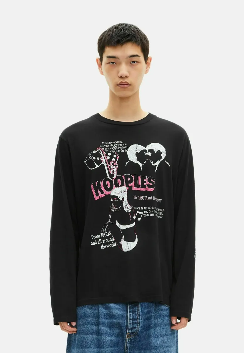 Langarmshirt - black washed