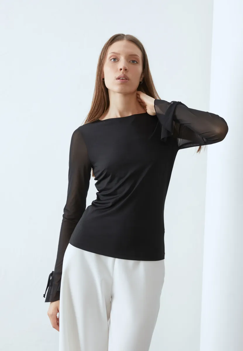 Langarmshirt - black