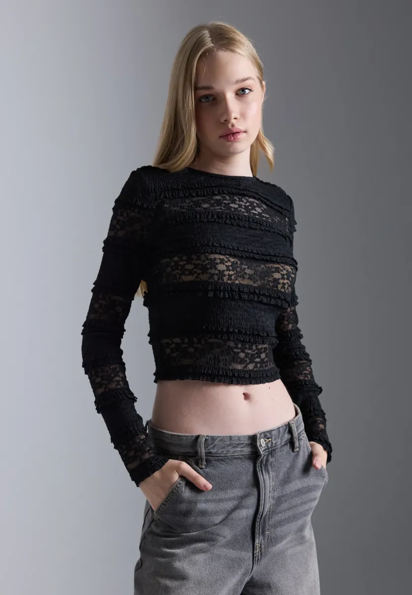 Langarmshirt - black