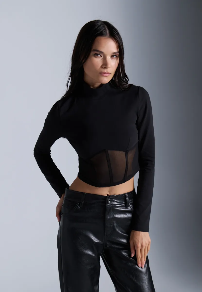 Langarmshirt - black