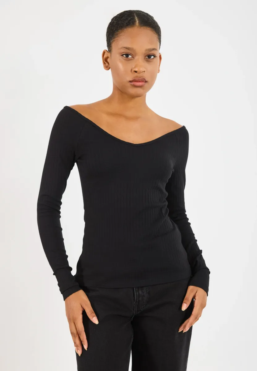 Langarmshirt - black