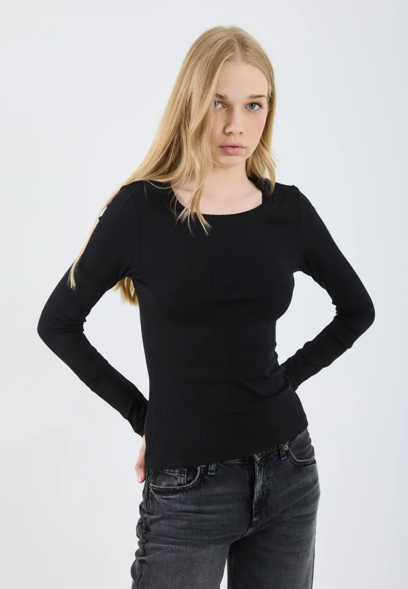Langarmshirt - black
