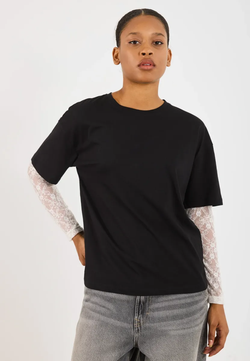 Langarmshirt - black/off-white