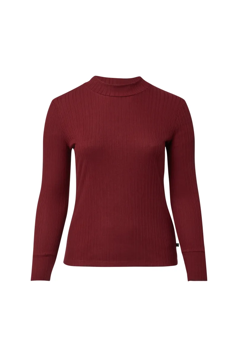 Langarmshirt - bordeaux