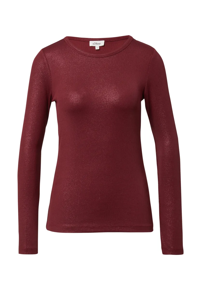 Langarmshirt - bordeaux