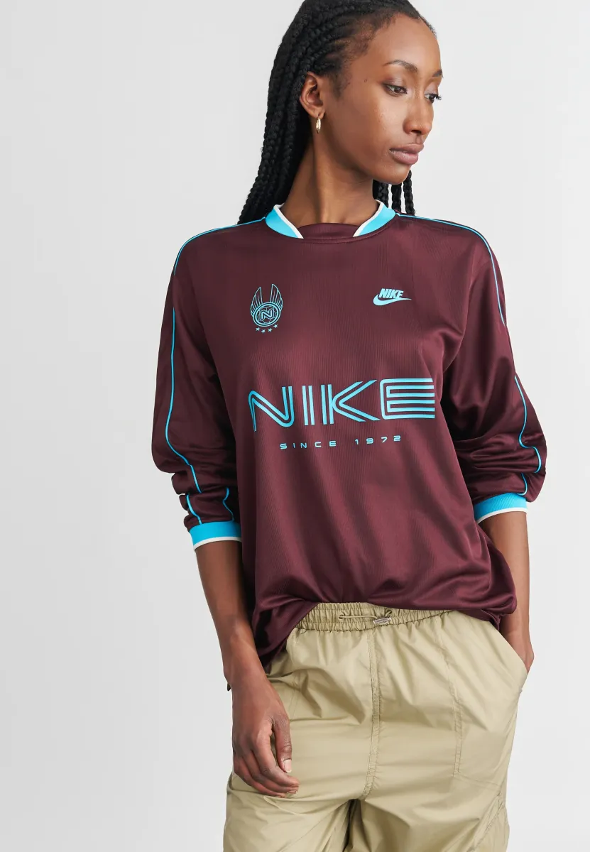Langarmshirt - burgundy crush/baltic blue