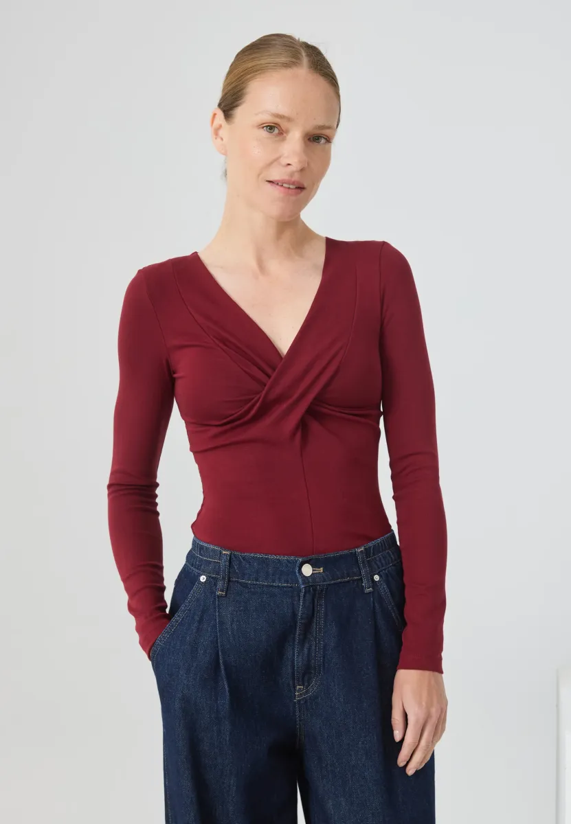 Langarmshirt - cabernet