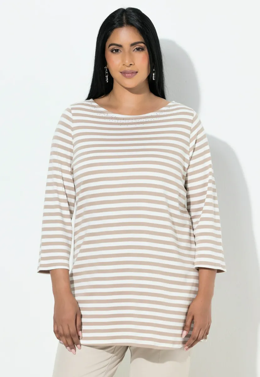 Langarmshirt - dark beige