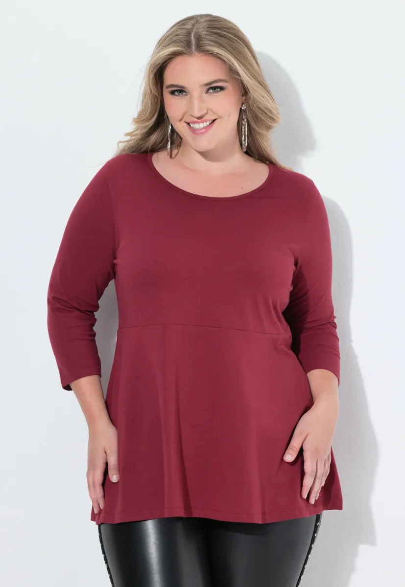 Langarmshirt - dark claret