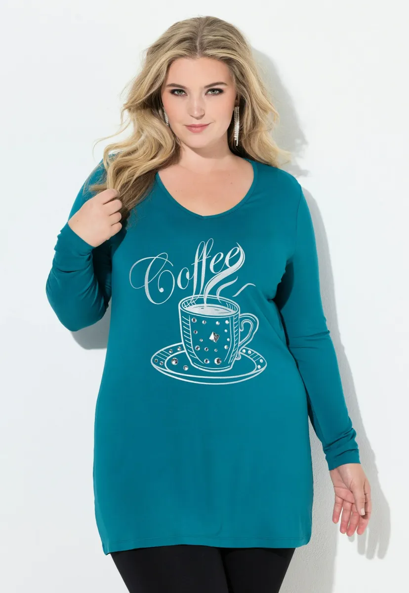 Langarmshirt - dark petrol