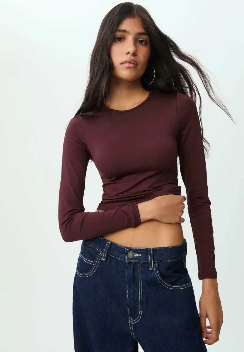 Langarmshirt - dark red