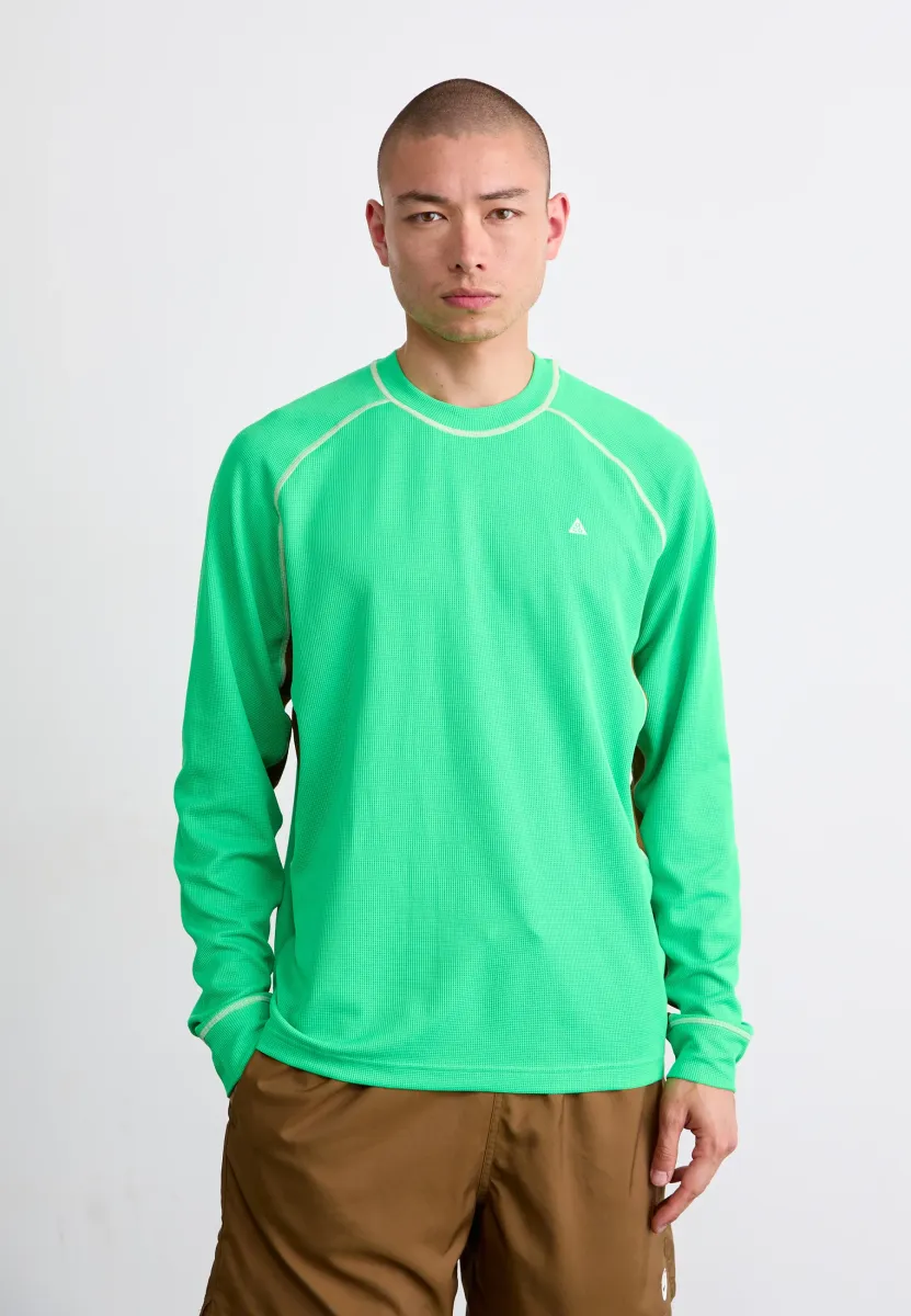 Langarmshirt - green shock/mosswood brown