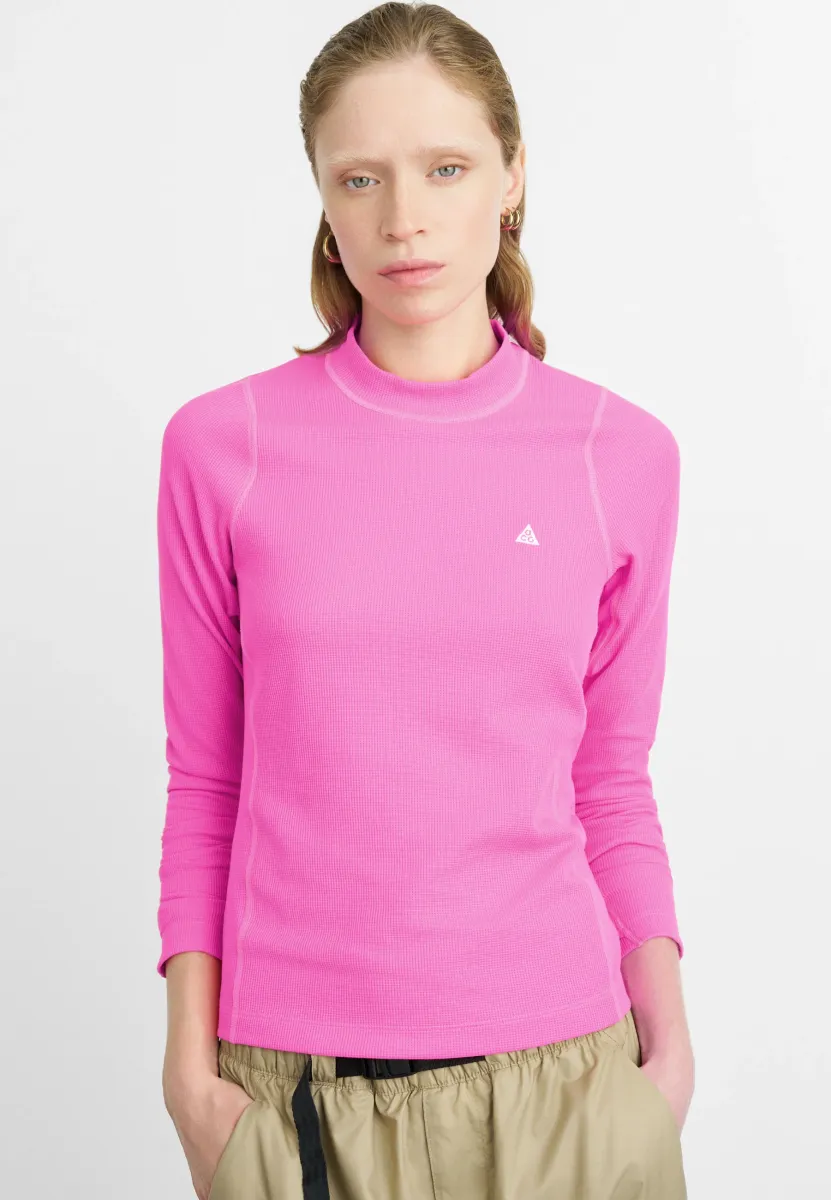 Langarmshirt - hyper pink/summit white