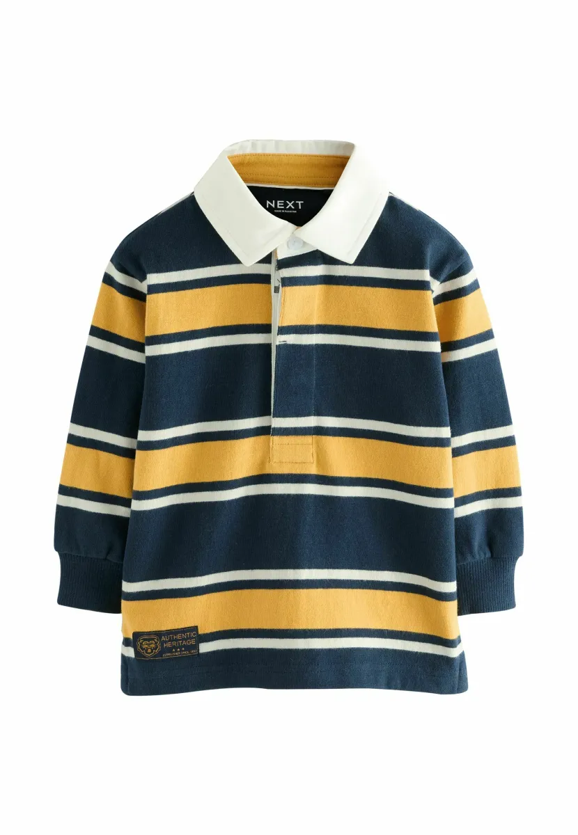 Langarmshirt - navy yellow striped