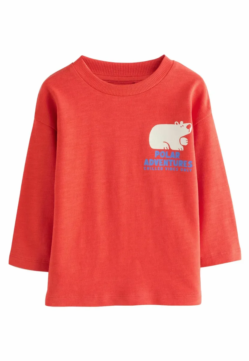 Langarmshirt - red polar bear
