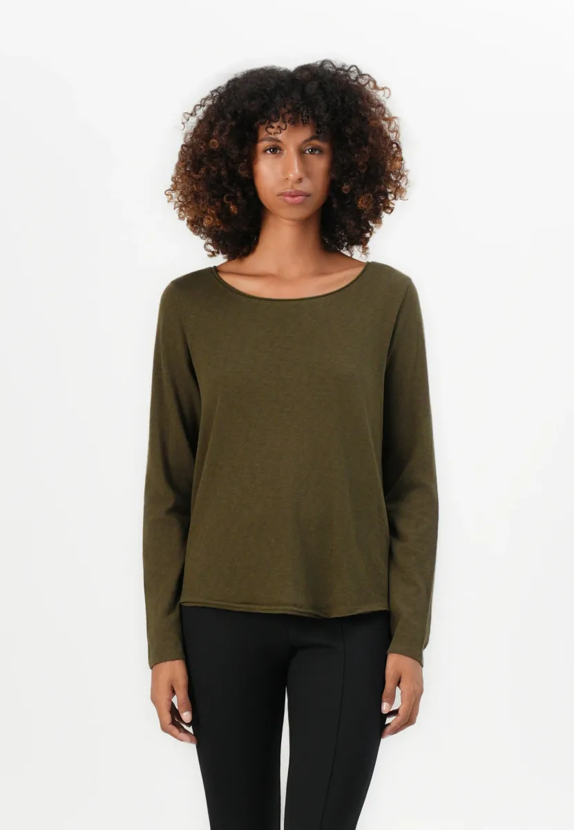 Langarmshirt - slate green