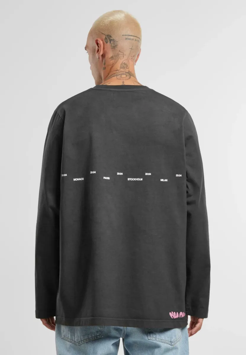 Langarmshirt - washed black