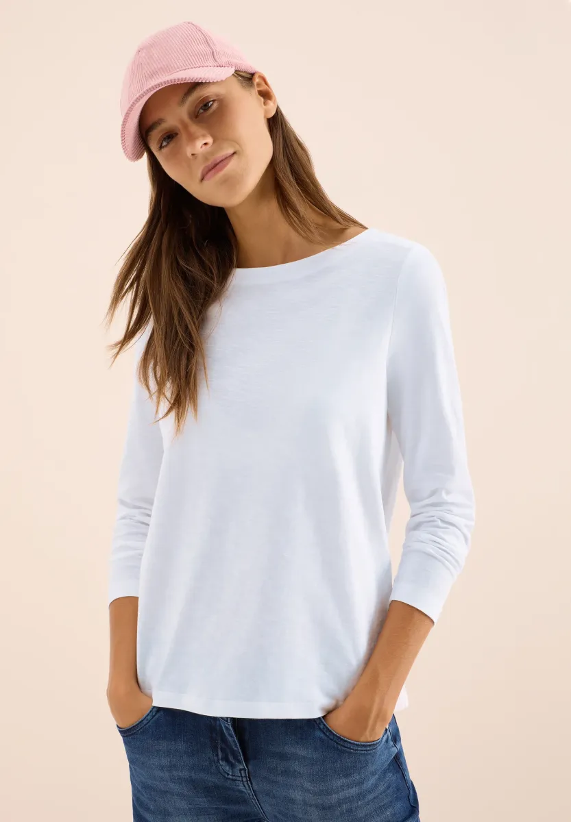 Langarmshirt - weiß
